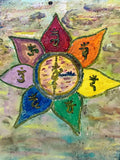 Chakra Lotus Mandala — Original Mixed Media Painting