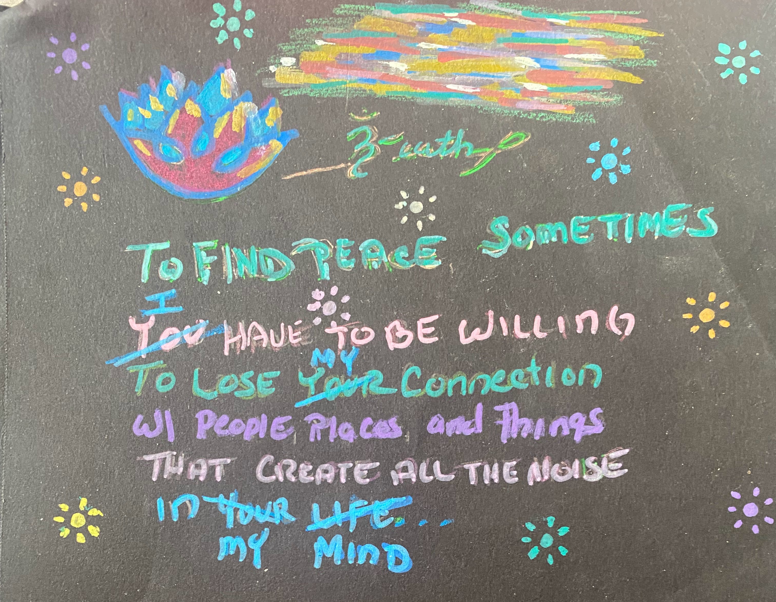 Breathe — Find Peace Affirmation Art Print